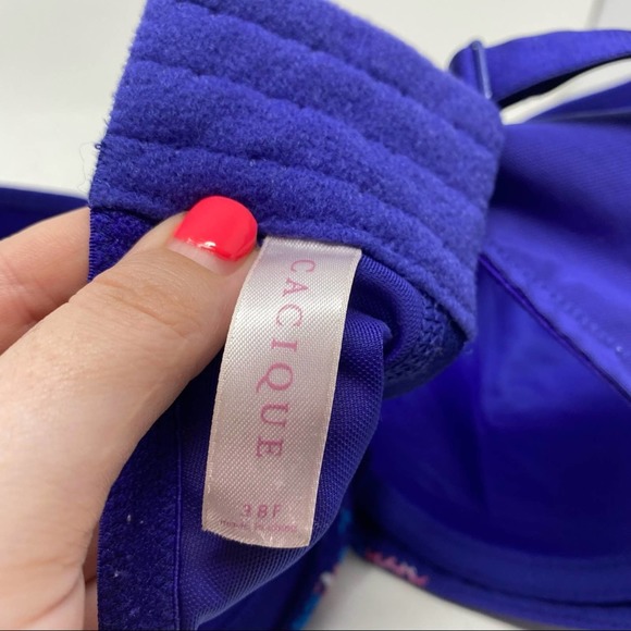 Cacique Blue Floral Bra - Picture 8 of 9